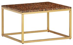 Coffee Table Red 60x60x35 cm Real Stone with Marble Texture