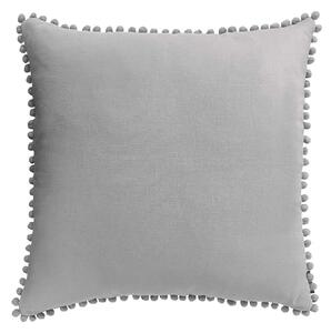 Country Living Linen Pom Pom Cushion - 50x50cm - Country Grey