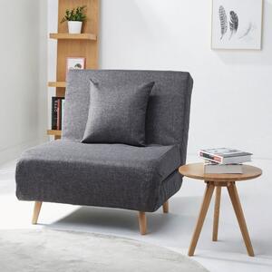 Macy Fabric Pebble Chair Bed Grey