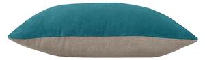 House Beautiful Velvet Linen Cushion - 45x45cm - Dark Teal