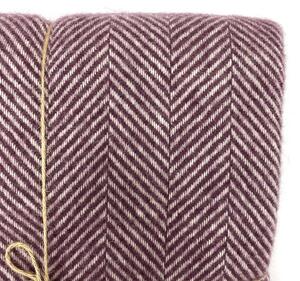 Country Living Wool Herringbone Throw - 150x183cm - Grape
