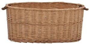 Firewood Basket with Carrying Handles 78x54x34 cm Natural Willow
