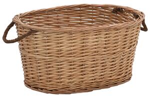 Firewood Basket with Carrying Handles 58x42x29 cm Natural Willow