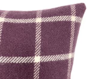 Country Living Wool Check Cushion - 50x50cm - Grape