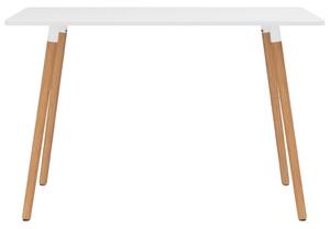 Dining Table White 120x60x75 cm Metal