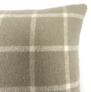 Country Living Wool Check Cushion - 50x50cm - Latte