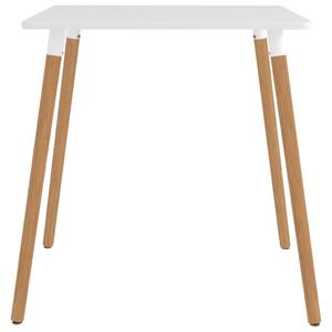 Dining Table White 80x80x75 cm Metal