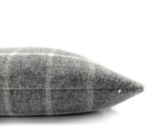 Country Living Wool Check Cushion - 50x50cm - Grey
