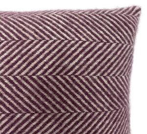 Country Living Wool Herringbone Cushion - 30x50cm - Grape
