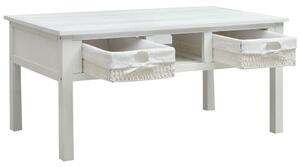 Coffee Table White 99.5x60x48 cm Wood