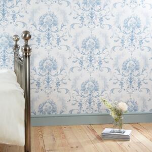 Dorma Toile Blue Wallpaper