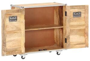Sideboard with 2 Doors 70x30x69 cm Solid Mango Wood
