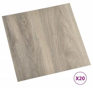 Self-adhesive Flooring Planks 20 pcs PVC 1.86 m² Taupe