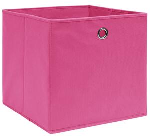 Storage Boxes 10 pcs Pink 32x32x32 cm Fabric