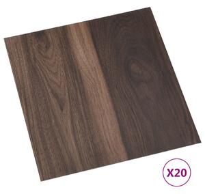 Self-adhesive Flooring Planks 20 pcs PVC 1.86 m² Dark Brown