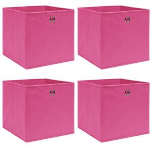 Storage Boxes 4 pcs Pink 32x32x32 cm Fabric