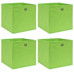 Storage Boxes 4 pcs Green 32x32x32 cm Fabric