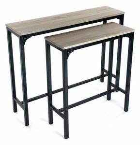 Set of 2 tables Versa Metal (25 x 80 x 95 cm) (63 x 25 x75 cm)