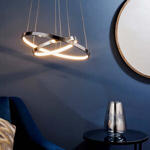 Vogue Kline 2 Light Integrated LED Hoops Ceiling Fitting Chrome