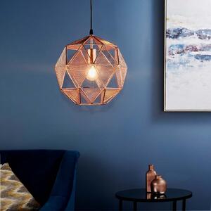 Vogue Armour Copper Pendant Ceiling Fitting Gold