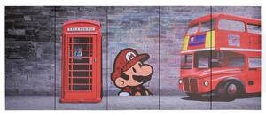 Canvas Wall Print Set London Multicolour 200x80 cm