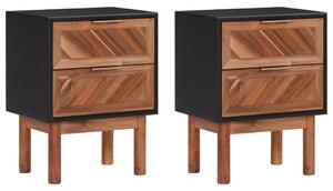 Nightstands 2 pcs 40x30x53 cm Solid Acacia Wood and MDF