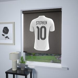 Football Personalised Roller Blind White (Grey Background)