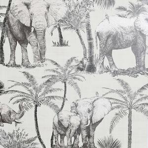 Elephant Grove Grey Artistick Wallpaper