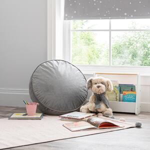 Kid's Isla Circle Pouffe Light Grey Grey