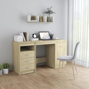 Desk Sonoma Oak 140x50x76 cm Engineered Wood