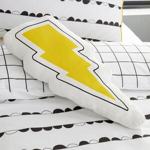 Lightning Bolt Cushion Yellow
