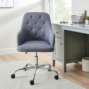 Ashleigh Button Back Grey Office Chair Grey