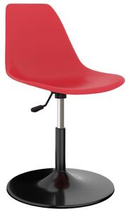 Swivel Dining Chairs 6 pcs Red PP