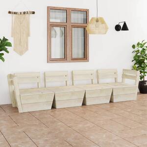 Garden 4-Seater Pallet Sofa Impregnated Spruce Wood