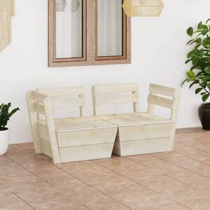 Garden 2-Seater Pallet Sofa Impregnated Spruce Wood