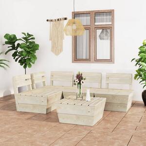 5 Piece Garden Pallet Lounge Set Impregnated Spruce Wood