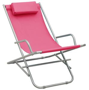 Rocking Chairs 2 pcs Steel Pink