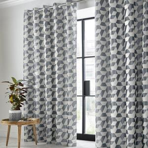 Kinetic Ready Made Blackout Eyelet Curtains Steel