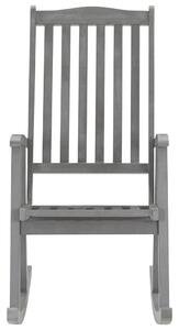 Rocking Chair Grey Solid Acacia Wood