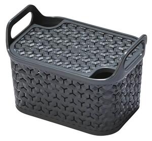 Small Urban Storage Basket with Lid - Graphite