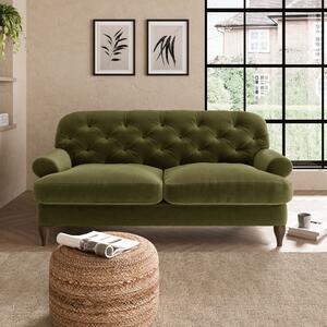 Canterbury Luxury Velvet 2 Seater Sofa Green