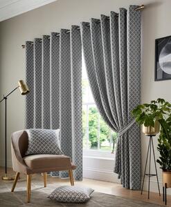 Cotswold Ready Made Lined Eyelet Curtains Latte