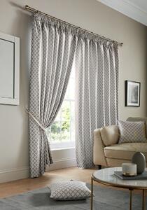 Cotswold Lined Ready Made Pencil Pleat Curtains Silver