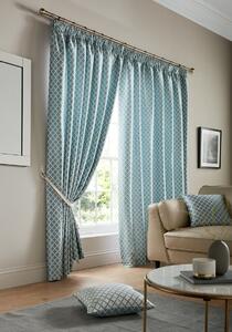 Cotswold Lined Ready Made Pencil Pleat Curtains Teal