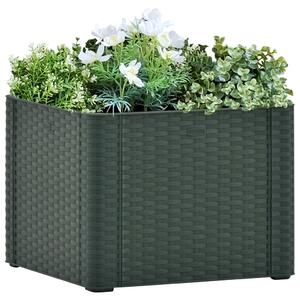 Garden Raised Bed with Self Watering System Green 43x43x33 cm