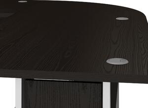 Prima Black Corner Desk Top With White Legs