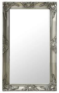 Wall Mirror Baroque Style 50x80 cm Silver