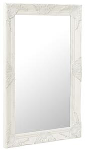 Wall Mirror Baroque Style 50x80 cm White