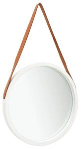 Wall Mirror with Strap 50 cm White