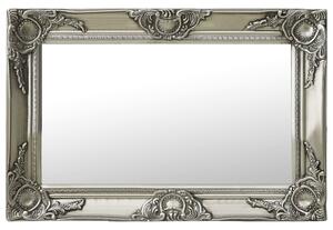 Wall Mirror Baroque Style 60x40 cm Silver